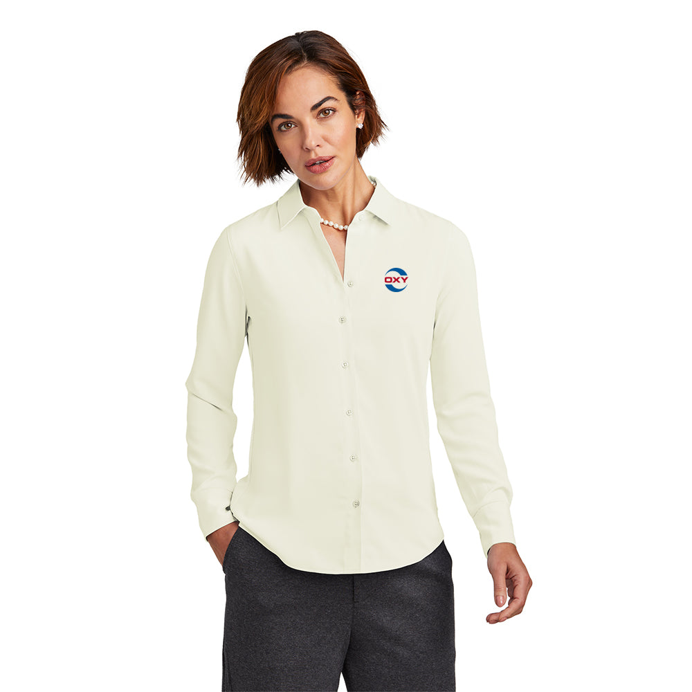 Brooks Brothers Full-Button Women's Satin Blouse