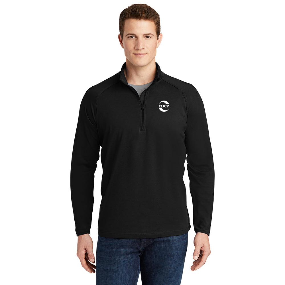 Sport-Tek Sport-Wick Stretch Men's Qtr-Zip Pullover