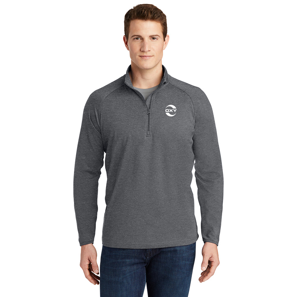 Sport-Tek Sport-Wick Stretch Men's Qtr-Zip Pullover