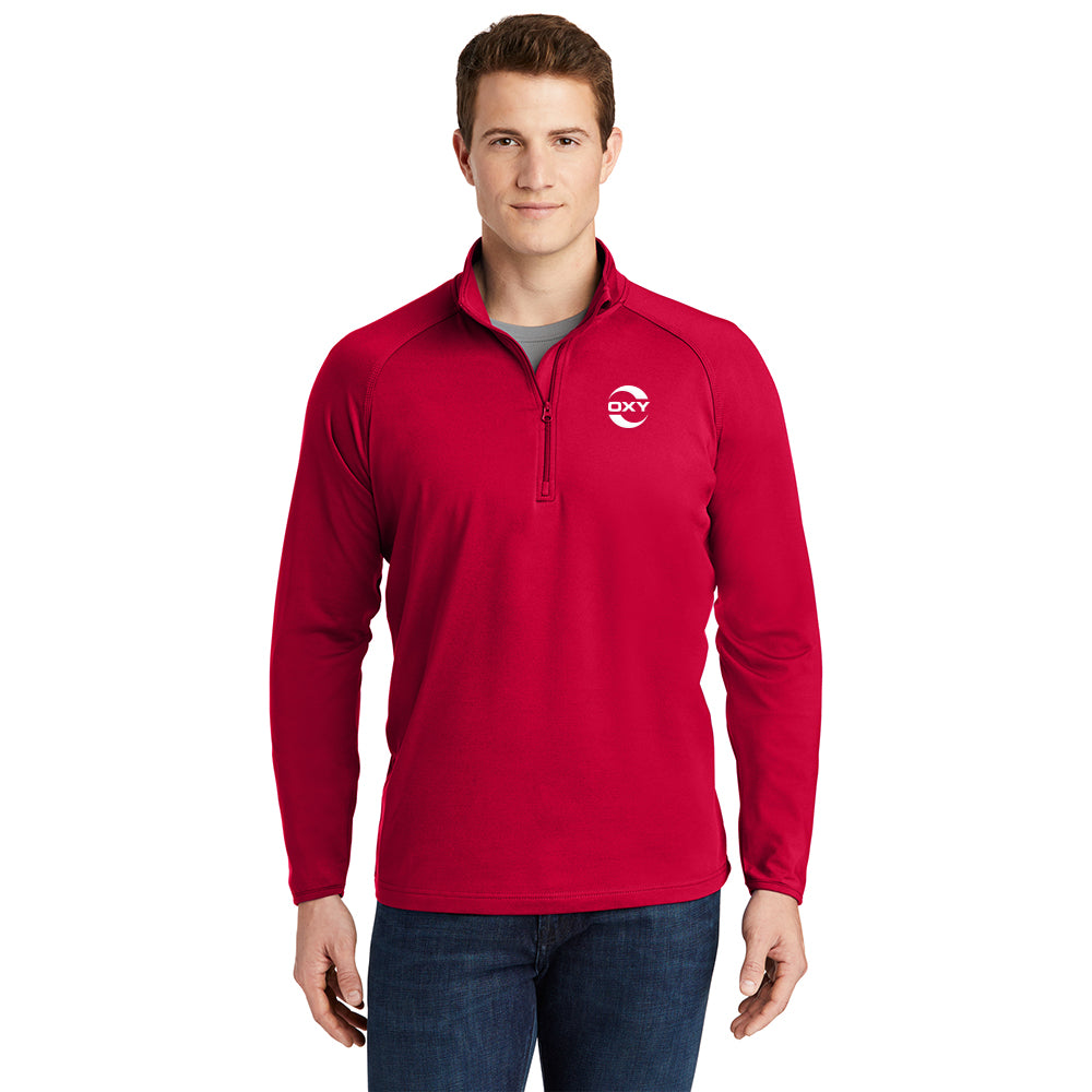 Sport-Tek Sport-Wick Stretch Men's Qtr-Zip Pullover