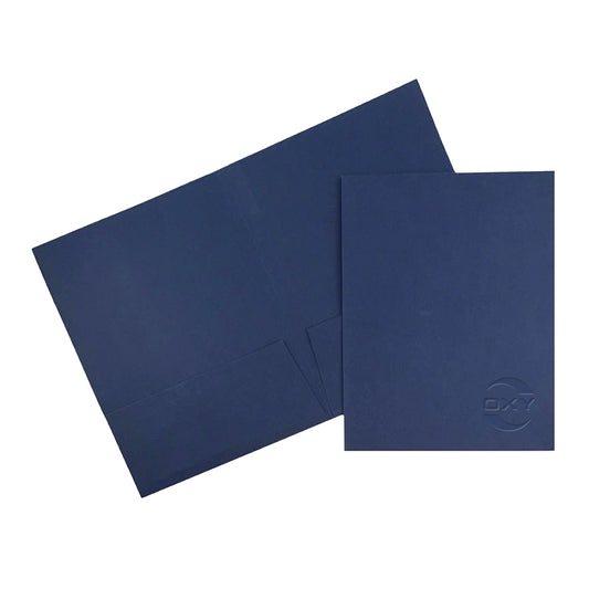Debossed Linen Pocket Folder