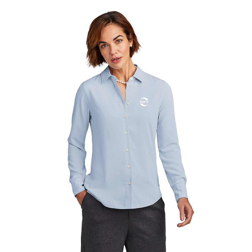 Brooks Brothers Full-Button Women's Satin Blouse